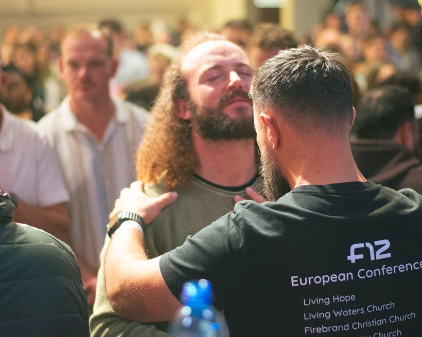 Praying together during a service