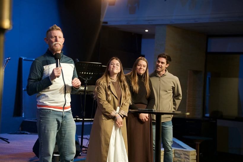Preaching from the front on a Sunday